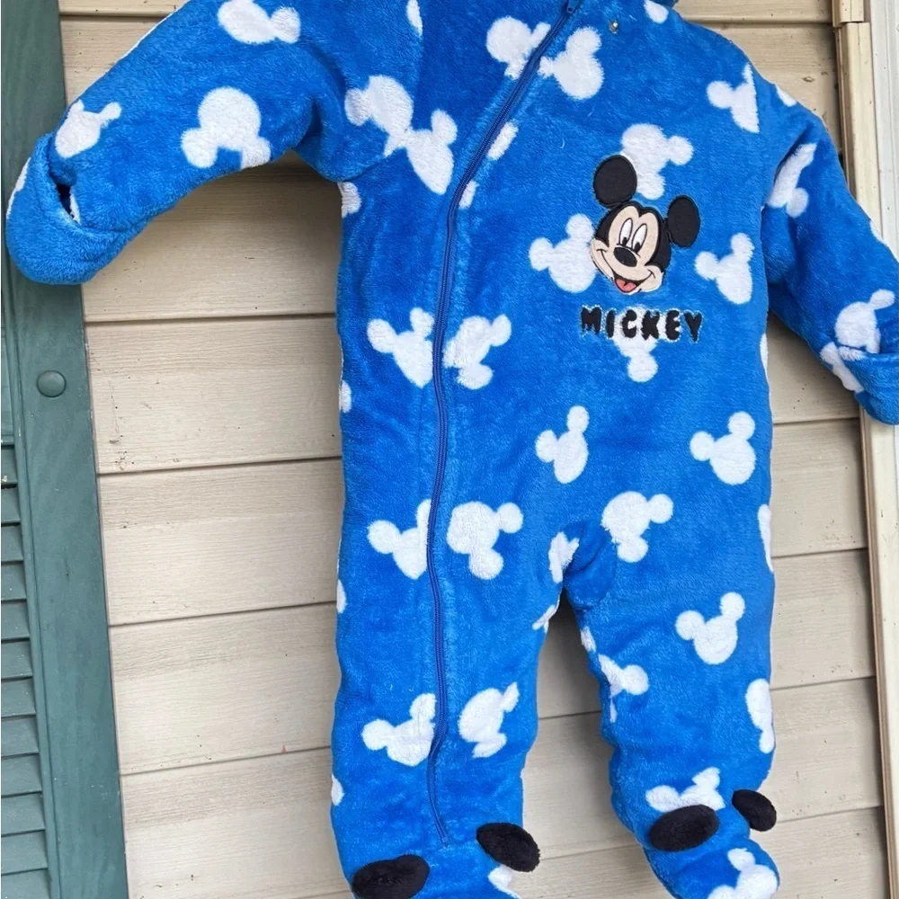 Disney Mickey Mouse Blue and White Kids Footie